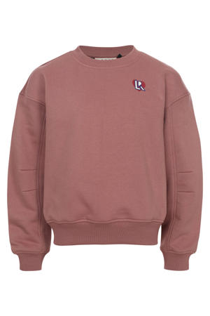 sweater met backprint oudroze