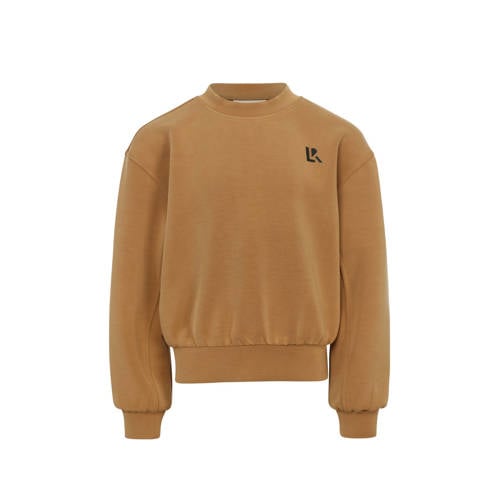 LOOXS 10sixteen sweater met backprint bruin met glitter Backprint - maat 176 afbeelding