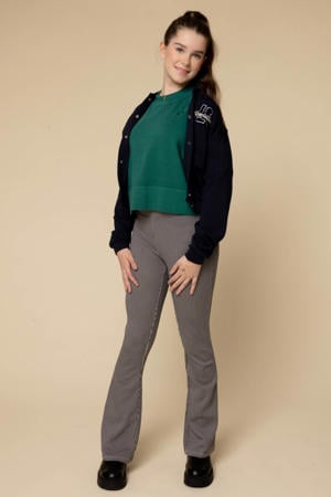 flared broek blauw
