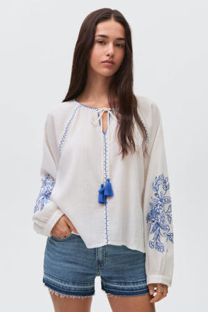 blousetop wit broderie