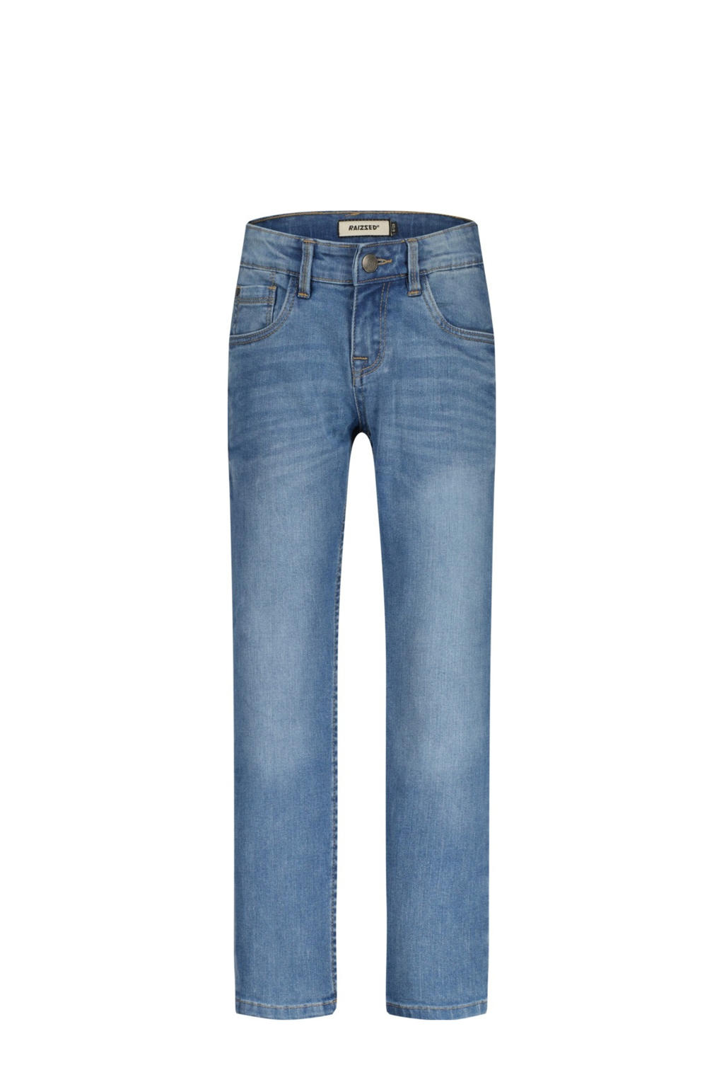 Medium blue denim jongens Raizzed van denim met straight fit, regular waist, rits- en knoopsluiting en effen