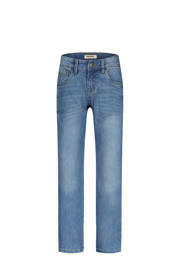 thumbnail: Medium blue denim jongens Raizzed van denim met straight fit, regular waist, rits- en knoopsluiting en effen