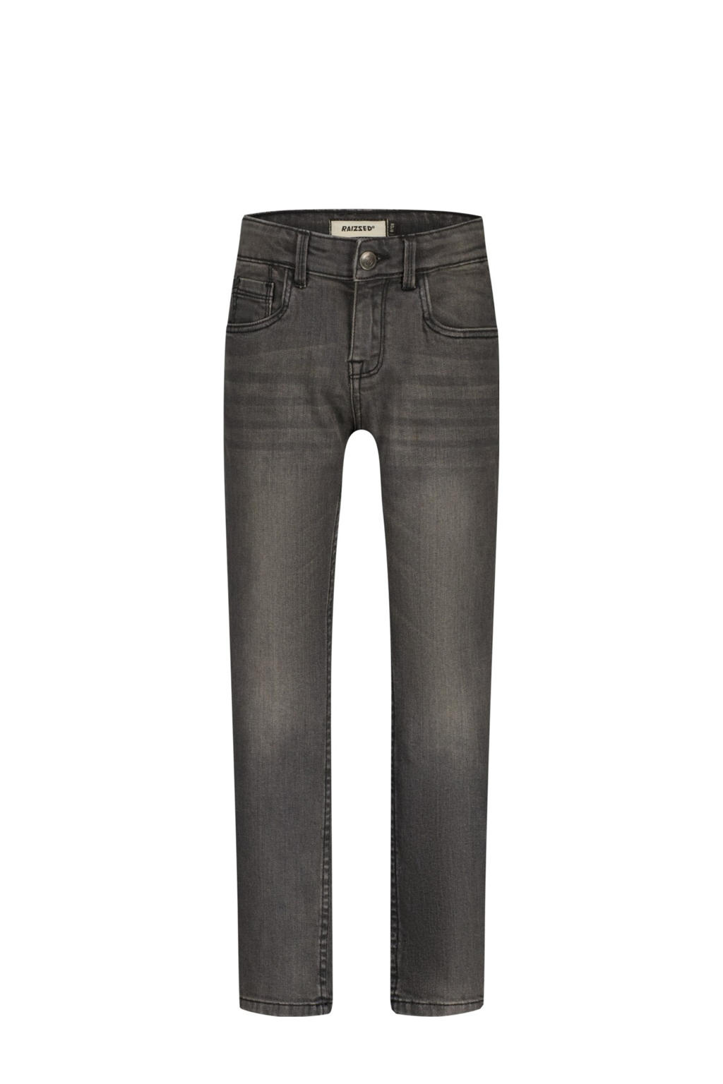 Grey denim jongens Raizzed van denim met straight fit, regular waist, rits- en knoopsluiting en effen