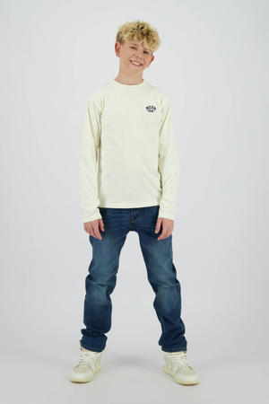 straight leg jeans dark blue denim