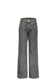 thumbnail: Grey denim meisjes Raizzed jeans van stretchdenim met wijde pijpen, regular waist, rits- en knoopsluiting en effen