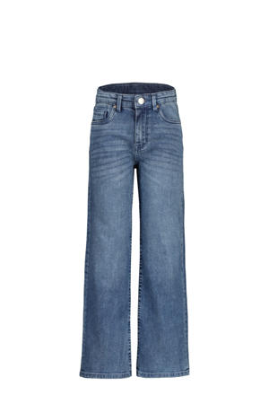 wide leg jeans medium blue denim