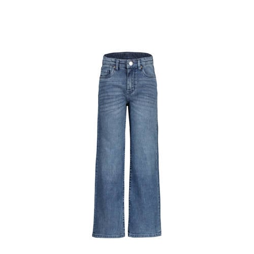 Raizzed wide leg jeans medium blue denim Blauw Meisjes Stretchdenim Effen - maat 140 afbeelding