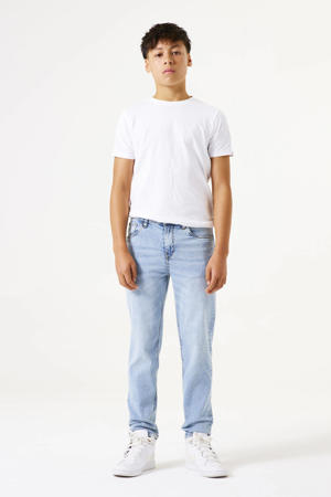tapered jeans light blue denim