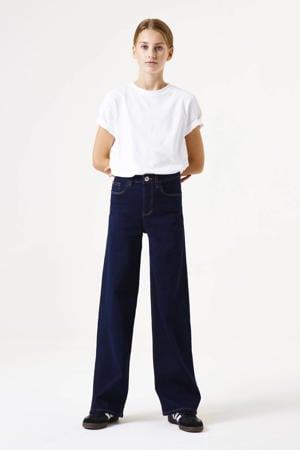 high waist loose fit jeans dark blue denim