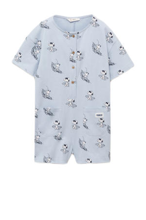  snoopy pyjama jumpsuit lichtblauw