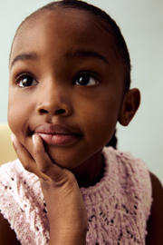 thumbnail: Mango Kids mouwloze top lichtroze broderie
