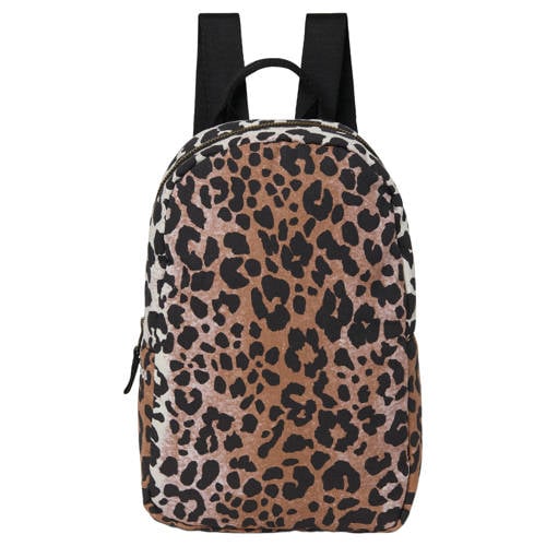 Studio Noos Hazel Leopard Soft Cotton Mini Backpack Rugzak Bruin Meisjes Katoen