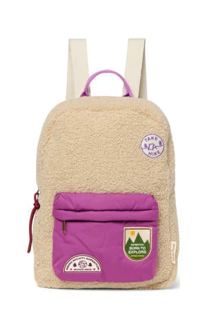 rugzak teddy midi ecru/paars