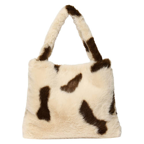 Studio Noos luiertas Faux Fur Cow ecru/brown Dames Imitatiebont Dierenprint afbeelding