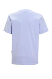 thumbnail: Blauwe jongens Stone Island T-shirt van katoen met effen, korte mouwen en ronde hals