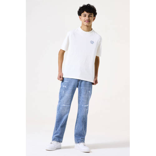 Garcia straight leg jeans medium blue denim Blauw Effen - maat 170 afbeelding