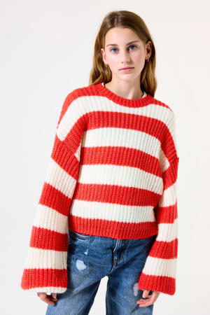 trui rood grof gebreid