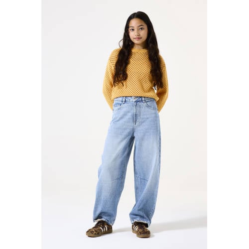 Garcia barrel loose fit jeans light blue denim Blauw Effen - maat 176 afbeelding