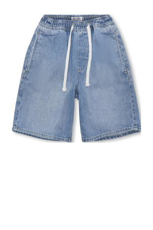 denim straight short light blue denim