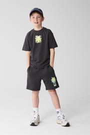 thumbnail: Antraciete jongens Shoeby T-shirt van katoen met backprint, korte mouwen en ronde hals