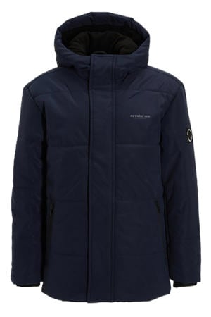 gewatteerde jas donkerblauw