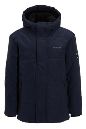 gewatteerde jas donkerblauw