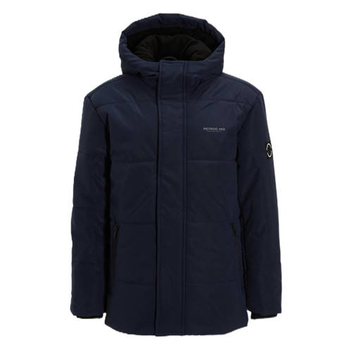Petrol Industries gewatteerde jas donkerblauw Jongens Polyester Capuchon