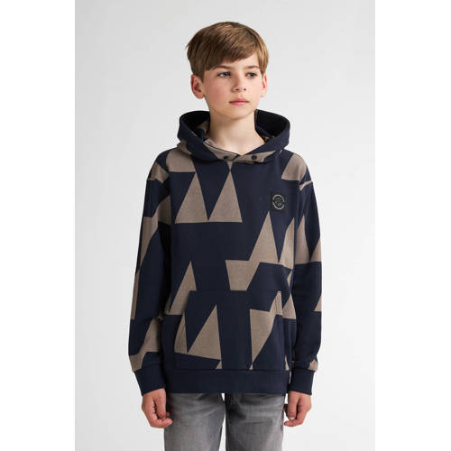 Petrol Industries hoodie donkerblauw Sweater Jongens Katoen Capuchon All over print - maat 140 afbeelding