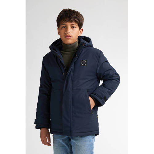 Petrol Industries parka marine Jas Blauw Jongens Polyester Capuchon Effen - maat 128 afbeelding