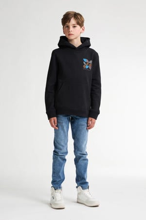 hoodie met backprint zwart