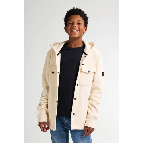 Petrol Industries overshirt beige Overhemd Jongens Katoen Capuchon Effen