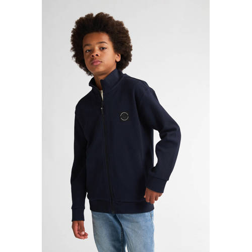 Petrol Industries sweatvest donkerblauw rib gebreid Jongens Katoen Opstaande kraag - maat 152 afbeelding