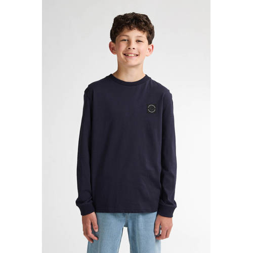 Petrol Industries longsleeve marineblauw Jongens Katoen Ronde hals Effen - maat 128 afbeelding