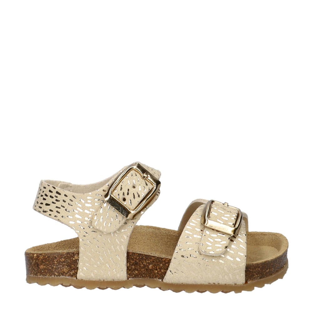 Gouden meisjes Nelson Kids sandalen van imitatieleer met gesp
