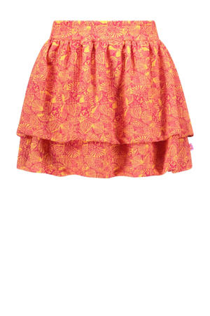 K3 midi rok strokenrok oranje