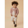 LIL' ATELIER BABY romper met all over print zalmroze