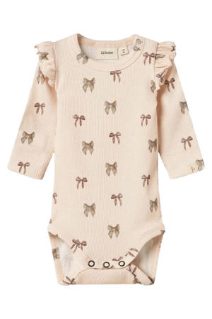 romper met all over print zalmroze
