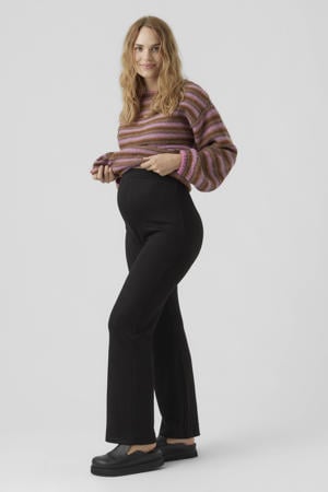 regular high waist zwangerschaps casual broek zwart
