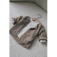 thumbnail: Feetje grof gebreid vest The Magic is in You taupe