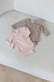 thumbnail: Feetje overslagromper The Magic is in You taupe melange