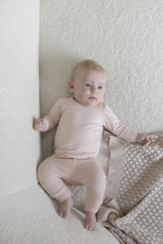 thumbnail: Roze meisjes Feetje longsleeve van katoen met lange mouwen, ronde hals en drukknoopsluiting