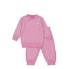 Feetje   Wafel pyjama roze melange/wit
