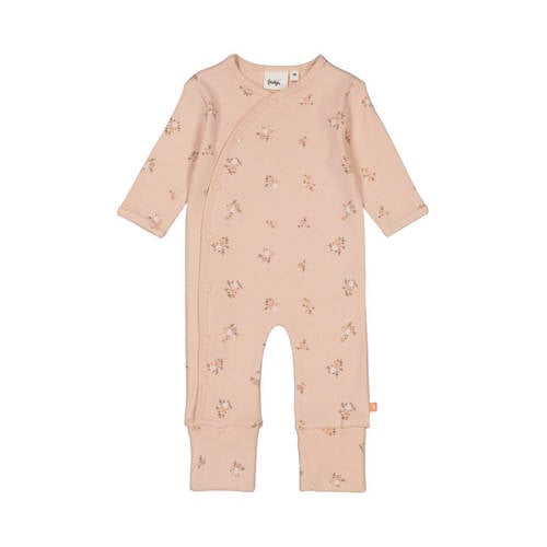 Feetje boxpak Flowers roze Meisjes Stretchkatoen Ronde hals Bloemen - maat 62 afbeelding
