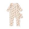 Feetje geschenkset boxpak + muts met all over print offwhite/bruin