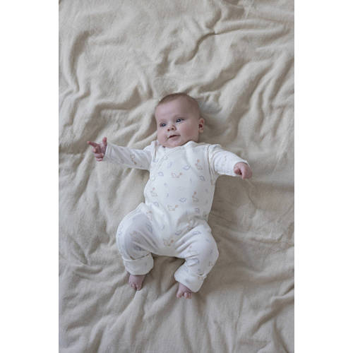 Feetje boxpak Dino offwhite/blauw/bruin Ecru Jongens Stretchkatoen Ronde hals