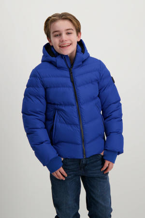 gewatteerde jas blauw