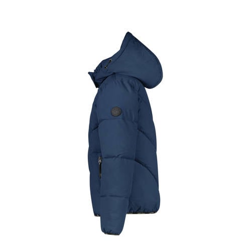 Cars gewatteerde jas donkerblauw Jongens Polyester Capuchon Effen