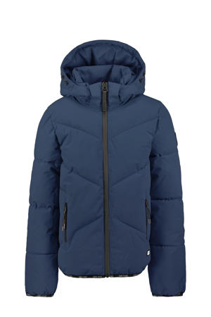 gewatteerde jas donkerblauw