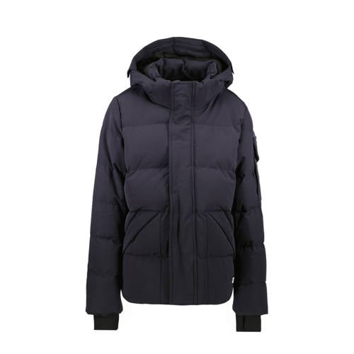 Cars gewatteerde jas zwart Jongens Polyester Capuchon Effen