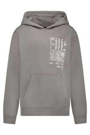 hoodie met backprint grijs